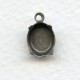 Closed Back Settings One Loop 10x8mm Oxidized Silver (12)