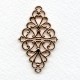 Diamond Shaped 44mm Filigrees Rose Gold Plated (6)