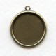 Simple Settings 18mm Oxidized Brass with Loop (6)