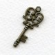 Steampunk Inspired Key Oxidized Brass Color (1)