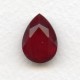Ruby Pear Shape Glass Jewelry Stone 18x13mm