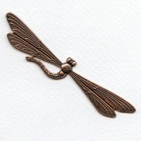 Giant Dragonfly Stampings Oxidized Copper 115mm (1)