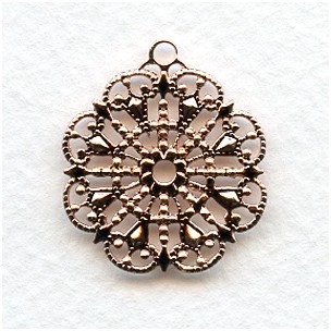 ^Round Filigree with Loop Rose Gold 23mm (6)
