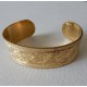 Floral Embossed Raw Brass Cuff 19mm