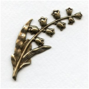 Lily of the Valley Flower 70mm Oxidized Brass (1)