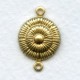 Button Detail Connectors Raw Brass 20mm (12)