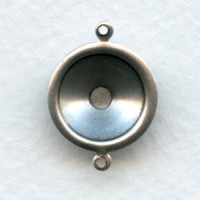 Rivoli Setting Connectors 12mm Oxidized Silver (6)