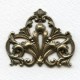 Grand Ornate Corner Stamping Oxidized Brass (1)