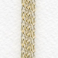 ^Galaxy Ribbon Chain Gold with Silver (1 ft)