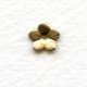 Tiny Flowers 7mm Raw Brass with Textured Petals (24)