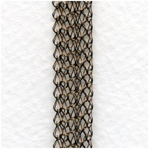 Galaxy Ribbon Chain Oxidized Brass (1 ft)