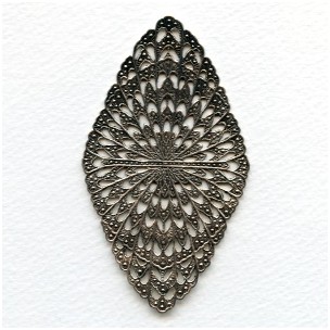 ^Flat Solid Oxidized Silver Filigree Stamping (1)