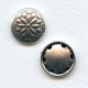 ^Fancy Button Stampings Oxidized Silver 18mm (6)