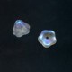 Matte Crystal AB Glass Bead Caps Tulip Beads 6x8mm