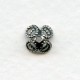Filigree Bead Caps for 8mm Beads Oxidized Silver (24)