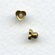 Heart Shaped Solid Raw Brass Bead Caps (24)