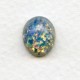 Blue Glass Opal Cabochons Handmade 12x10mm (2)