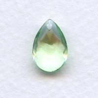 Briolette Peridot 13x8.5mm Pear Shape Glass Pendant