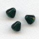 ^Emerald Bell Shape Faceted Glass Beads 9x8mm