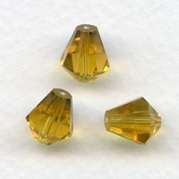 Topaz Bell Shape Faceted Glass Beads 10x9mm