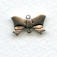 Bow Connectors Oxidized Silver 16mm (6)
