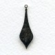 Embossed Pendant Solid Oxidized Silver 32mm (4)