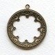 Floral Framework with Loop Oxidized Brass (3)