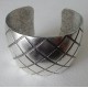 Quilted Texture 38mm Wide Cuff Oxidized Silver (1)