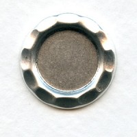 Beveled Edge Oxidized Silver 15mm Settings (6)