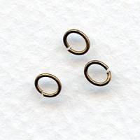 Thin Oval Jump Rings Oxidized Brass 5x4mm