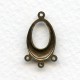 Decorative Oval Hoop Connectors Oxidized Brass (6)
