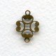 Filigree Connectors Solid Oxidized Brass 17mm (12)