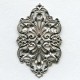 Large Oval Openwork Stamping Oxidized Silver (1)