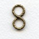 ^Infinity Symbol Connectors 20mm Oxidized Brass (6)