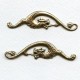 Pair of Mythical Creatures Oxidized Brass 74mm (1 set)