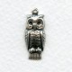 Wise Owl Oxidized Silver 23mm (12)