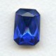 Octagon 18x13mm Sapphire Foiled Faceted Stone (1)