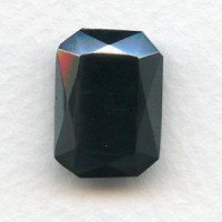 Octagon 18x13mm Hematite Black Faceted Stone (1)