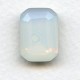 Octagon 18x13mm White Opal Foiled Faceted Stone (1)