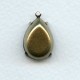 *Pear Shape Pendant Settings Oxidized Brass 18x13mm (12)