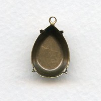 Pear Shape Pendant Settings Oxidized Brass 18x13mm (12)