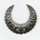 Ornate Large Half Moon 49mm Stamping Oxidized Silver (1)