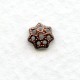 Filigree Petal Shape Bead Caps 6mm Oxidized Copper (50)