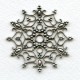 Snowflake Shaped Stamping Oxidized Silver 48mm (1)