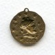 ^Roman Coin Stampings with Loop 23mm Oxidized Brass (6)