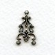 Gothic Style Three Strand Connectors Silver (12)