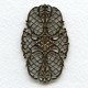 European Filigree Oval 49mm Oxidized Brass (1)