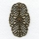 European Filigree Oval 49mm Oxidized Brass (1)