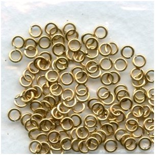 Round Jump Rings 4mm Cleaned Raw Brass 21 Gauge