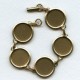 Bracelet Finding Oxidized Brass 18mm Settings (1)